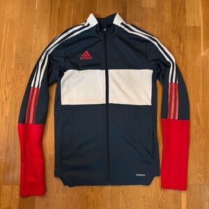 Adidas Men's Blue, Red and White Track Jacket XS